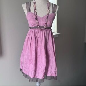LOFT Gorgeous Cotton Babydoll Dress and Matching Necklace Set -  Size 4